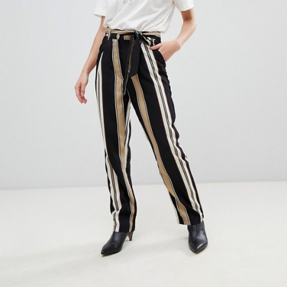 Stripe Wide Leg Pants - Picture 1 of 5